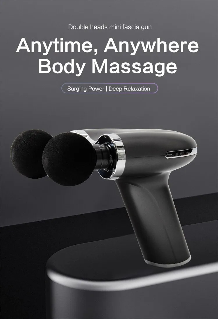 Double-headed mini massage gun for preventing sports injuries 4-speed adjustment Portable fitness for home rehabilitation - Image 8